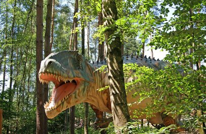 Giganotosaurus im Dinosaurierpark Münchehagen | © Giganotosaurus im Dinosaurierpark Münchehagen Foto: djd/Tourist-Information Stadt Rehburg-Loccum