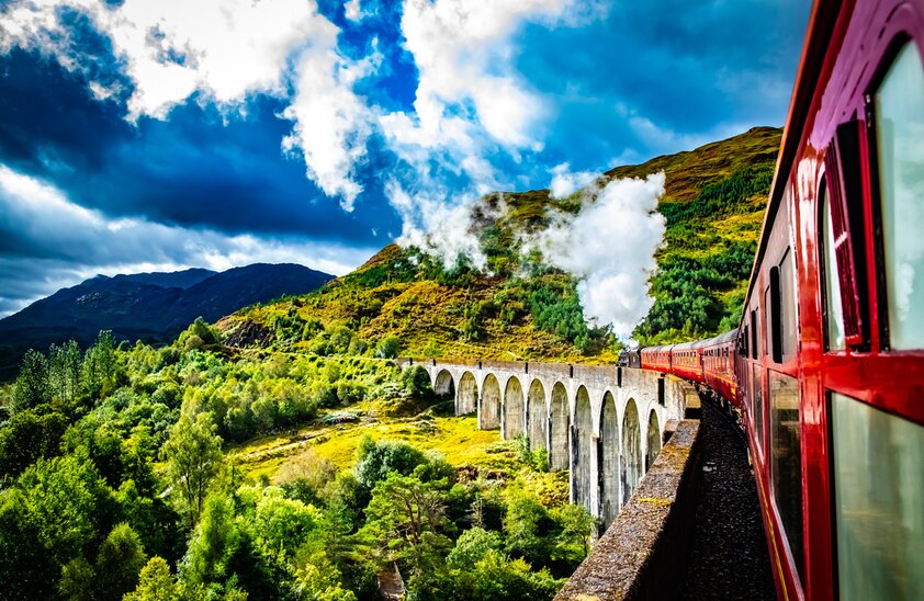  Jacobit Steam Train, Glenfinnan Railway Viaduct | ©  Jacobit Steam Train, Glenfinnan Railway Viaduct, Photo: Marcin - stock.adobe.com