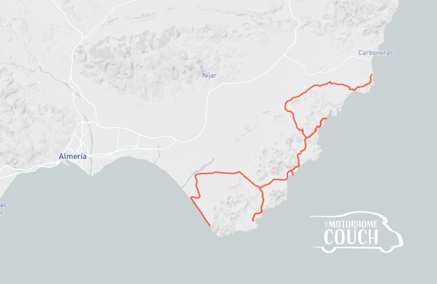 Cabo de Gata map motorhome route | © ALPS ALPINE Europe GmbH