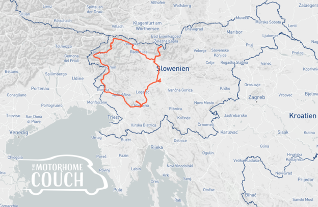Slovenia Motorhome Route Map | © ALPS ALPINE Europe GmbH