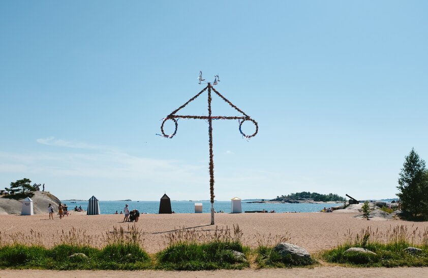 Hanko Casinonranta beach, camping Finland by motorhome | © Hanko, Foto: Mariia Kauppi, Visit Finland